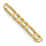 10k Yellow Gold 3mm Concave Figaro Chain 10LF080-24