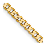 22 inch 10K Yellow Gold 2.9mm Flat Beveled Curb Chain Necklace