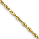 30 inch 10K Yellow Gold 2.0mm Extra-Light Diamond-cut Rope Chain Necklace