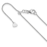 14K White Gold Adjustable 1.1mm Round Cable Chain NLBB1288-30