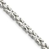 Sterling Silver 5mm Byzantine Chain QBZ120-24