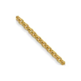 14K Yellow Gold 30 inch 1.4mm Round Open Link Cable with Lobster Clasp Chain