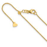 14K Yellow Gold Adjustable 1.1mm Round Cable Chain NLBB1287-30