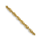 14K Yellow Gold 30 inch 1.5mm Extra Light Diamond-cut Rope with Lobster Clasp Chain