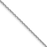 14K White Gold 1.4mm Diamond-cut Cable Chain 1343-20