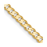 10k Yellow Gold 3mm Open Concave Curb Chain 10LCR080-22