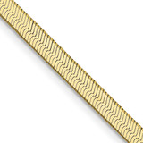 18 inch 10K Yellow Gold 3mm Silky Herringbone Chain Necklace