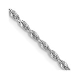 14K White Gold 16 Inch 1.85mm Diamond-cut Quadruple Rope Lobster Clasp Chain