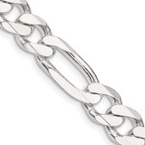 Sterling Silver 9mm Figaro Chain QFG250-24