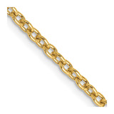 10k Yellow Gold 2.4mm Round Open Link Cable Chain 10PE217-16