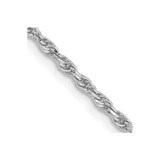 20 inch 10K White Gold 1.6mm Diamond-cut Machine Made Rope Chain Necklace