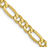 10k Yellow Gold 4.75mm Hollow Figaro Chain 8233-16