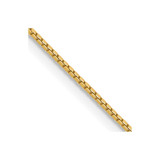 14K Yellow Gold 26 inch .9mm Box with Lobster Clasp Chain