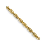 22 inch 14K Yellow Gold 1.5mm Extra-Light Diamond-cut Rope Chain Necklace