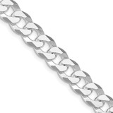 Sterling Silver Rhodium-plated 8.5mm Beveled Curb Chain QFB210R-22
