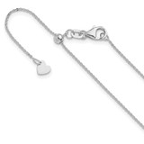 14K White Gold Adjustable 1.2mm Flat Cable Chain 3220-30