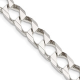 Sterling Silver 8.6mm Flat Open Curb Chain QFOC300-22