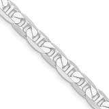 Sterling Silver Rhodium-plated 7mm Flat Anchor Chain QAN200R-24