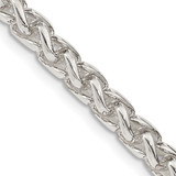 26 inch Sterling Silver 5mm Round Spiga Chain Necklace