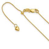 14K Yellow Gold Adjustable .8mm Diamond-cut Wheat Chain 1226-26