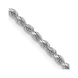 10K White Gold 1.75mm Diamond-Cut Rope Chain 8122-18