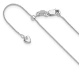 14K White Gold Adjustable .85mm Wheat Chain 1225-22