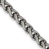 Sterling Silver Antiqued 6mm Round Spiga Chain QFC143-20