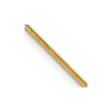 14K Yellow Gold 18 inch .8mm Octagonal Snake with Lobster Clasp Chain