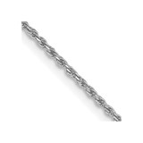 22 inch 14K White Gold 1.15mm Diamond-cut Machine-made Rope Chain Necklace