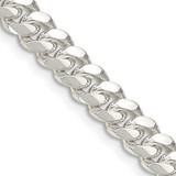 Sterling Silver 6.4mm Polished Domed Curb Chain QDB180-22