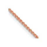 16 inch 14K Rose Gold 1.25mm Solid Polished Spiga Chain Necklace