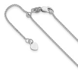 14K White Gold Adjustable 1.2 mm Diamond-cut Loose Rope Chain 3972-22