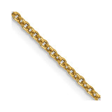 14K Yellow Gold 16 inch 1.6mm Round Open Link Cable with Lobster Clasp Chain