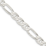 30 inch Sterling Silver 7.5mm Figaro Anchor Chain Necklace