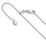 10K White Gold Adjustable .8mm Wheat Chain 5279-30