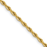 14k Yellow Gold 2.5mm Hollow Rope Chain BC202-20