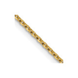 14K Yellow Gold 1.15mm Diamond-cut Oval Link Chain NLBB7202-18