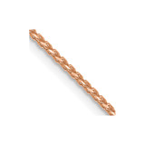 14K Rose Gold 1mm Diamond-cut Open Franco Chain 7215-16