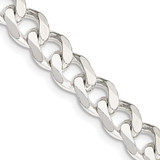 Sterling Silver 7.5mm Curb Chain QCB200-22