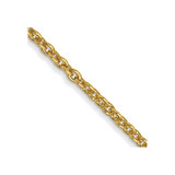 14K Yellow Gold 16 inch 1.4mm Forzantine Cable with Lobster Clasp Chain
