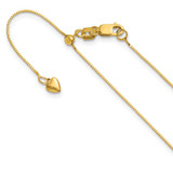 14K Yellow Gold Adjustable .55mm Baby Box Chain 1220-22
