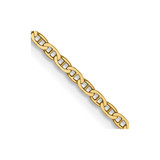 14K Yellow Gold 20 inch 1.5mm Lightweight Flat Anchor Link with Lobster Clasp Pendant Chain