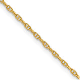 14K Yellow Gold 1.5mm Mariners Link Chain MA040-16