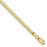 14K Yellow Gold 2.5mm Silky Herringbone Chain SLK020-8
