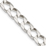 Sterling Silver 6.75mm Flat Open Curb Chain QFOC250-20
