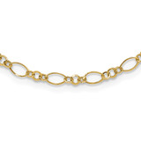 18 inch 14K Yellow Gold 3mm Oval Link Chain Necklace