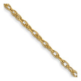 14K Yellow Gold 18 inch Carded 1.35mm Cable Rope with Spring Ring Clasp Chain