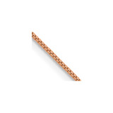 14K Rose Gold 18 inch .7mm Box Link with Lobster Clasp Chain