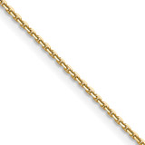 14K Yellow Gold 1.2mm Diamond-cut Cable Chain PEN332-14