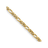 14K Yellow Gold 20 inch 1.25mm Flat Figaro with Spring Pendant Ring Pendant Chain
